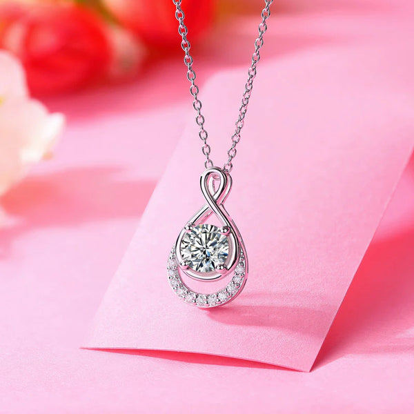 1CT Moissanite Diamond on sale Necklace